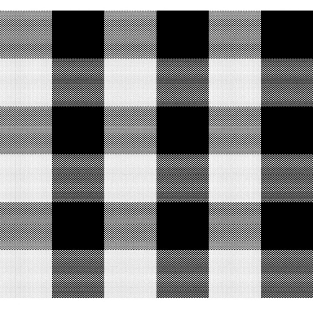 Generic Checkered Cotton Place Mats Sets (Black &amp; White)