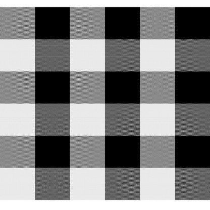 Generic Checkered Cotton Place Mats Sets (Black &amp; White)