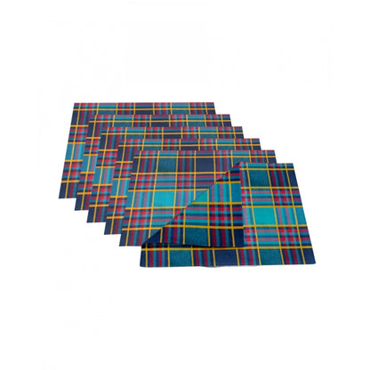 Generic Checkered Cotton Place Mats Sets (Multicolor)