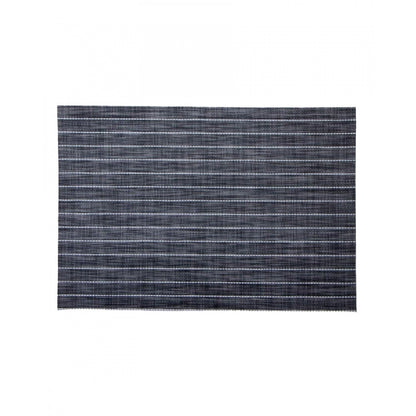 Roneclick striped Vinyl Place Mats Sets (Black &amp; White)