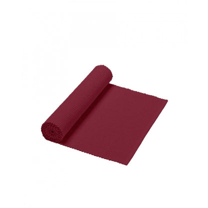 Roneclick Ribbed Cotton Place Mats Sets (Maroon)