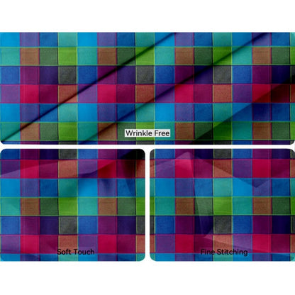 Generic Checkered Cotton Checks Table Cloth (Multicolor)