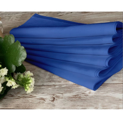 Roneclick Solid Cotton Napkins Sets (Royal Blue)