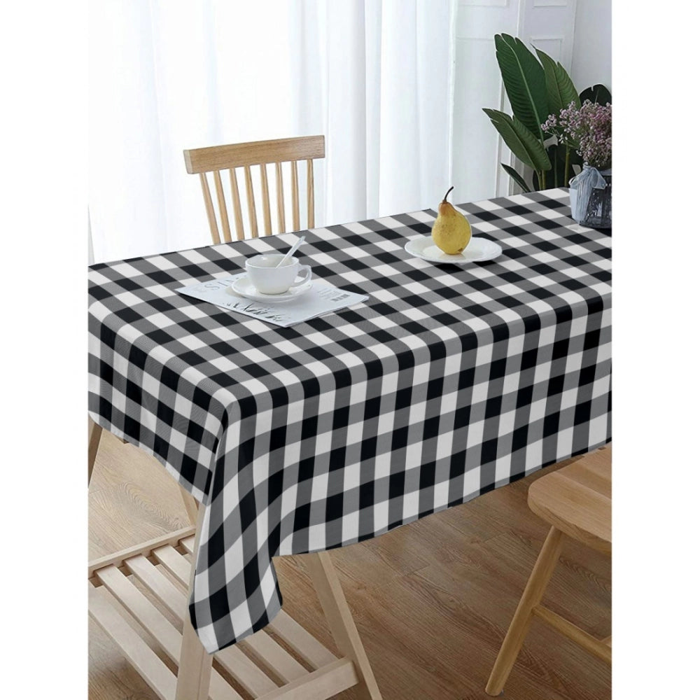 Generic Checkered Cotton Checks Table Cloth (Black)