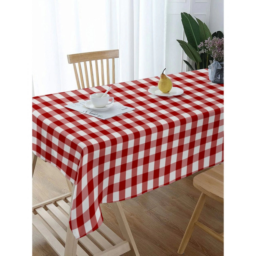 Generic Checkered Cotton Checks Table Cloth (Red)