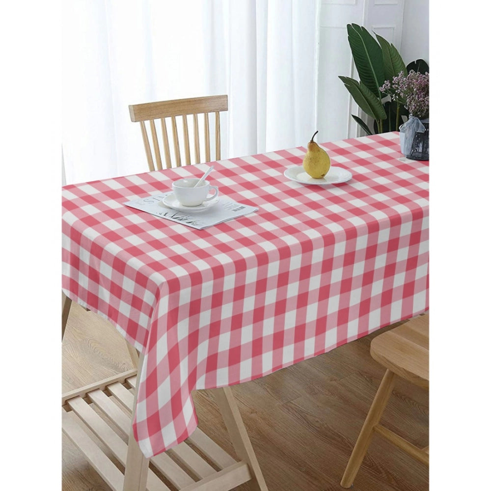 Generic Checkered Cotton Checks Table Cloth (Pink)