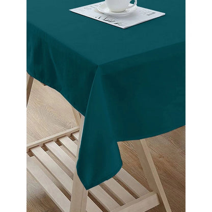 Roneclick Solid Cotton Plain Table Cloth (Royal Green)