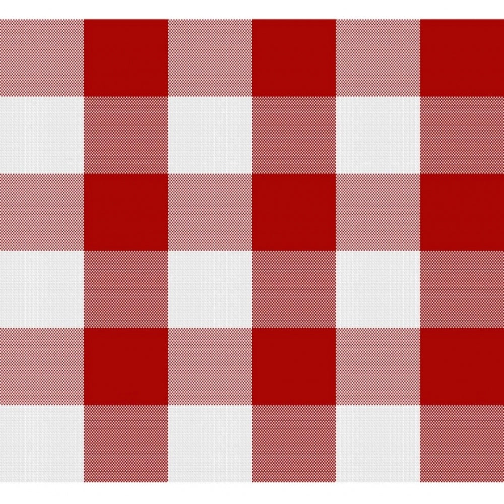 Generic Checkered Cotton Checks Table Cloth (Red)