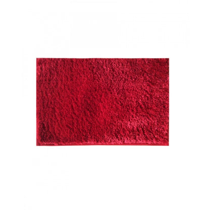 Roneclick Solid Polyester Bathmat (Red)