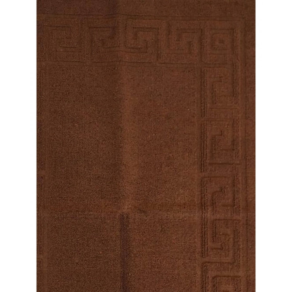 Roneclick Solid Cotton Hotel Bathmats (Brown)