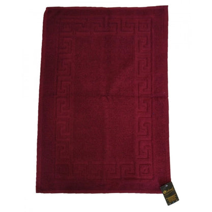 Roneclick Solid Cotton Hotel Bathmats (Maroon)