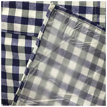 Roneclick Checked Cotton Apron Sets (Blue)