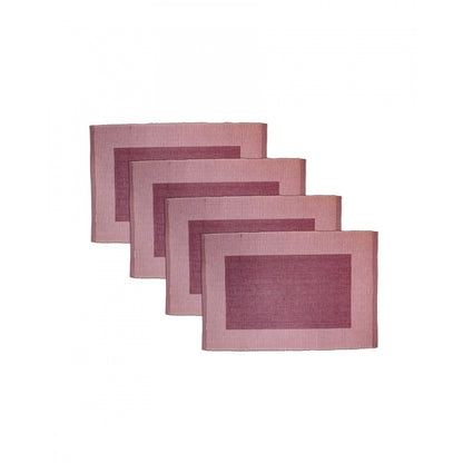 Roneclick Ribbed Cotton Place Mats Sets (Purple)