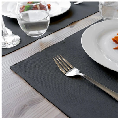 Roneclick Solid Cotton Place Mats Sets (Grey)