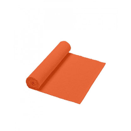 Roneclick Ribbed Cotton Place Mats Sets (Orange)