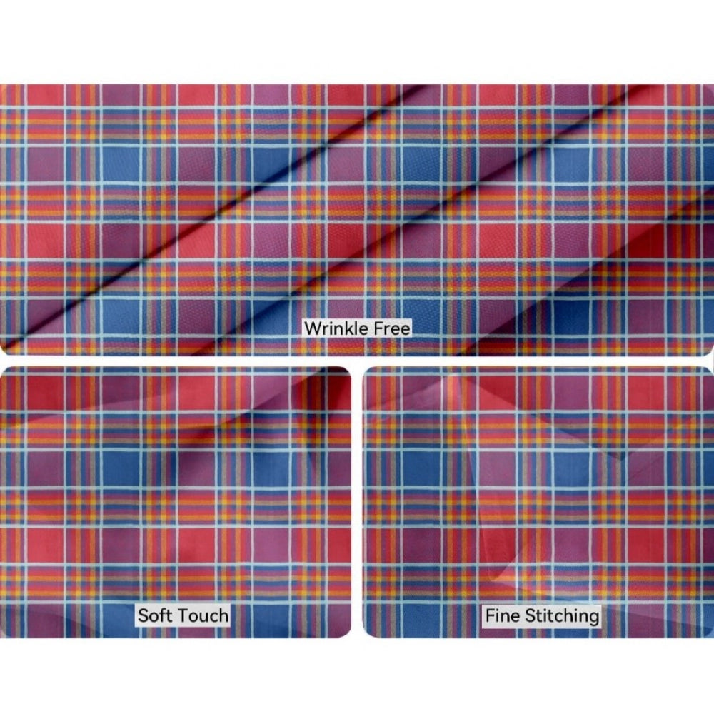 Generic Checkered Cotton Checks Table Cloth (Multicolor)