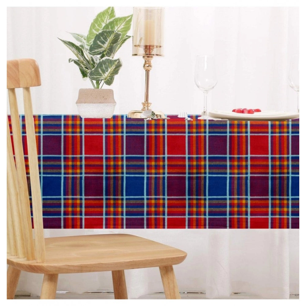 Generic Checkered Cotton Checks Table Cloth (Multicolor)