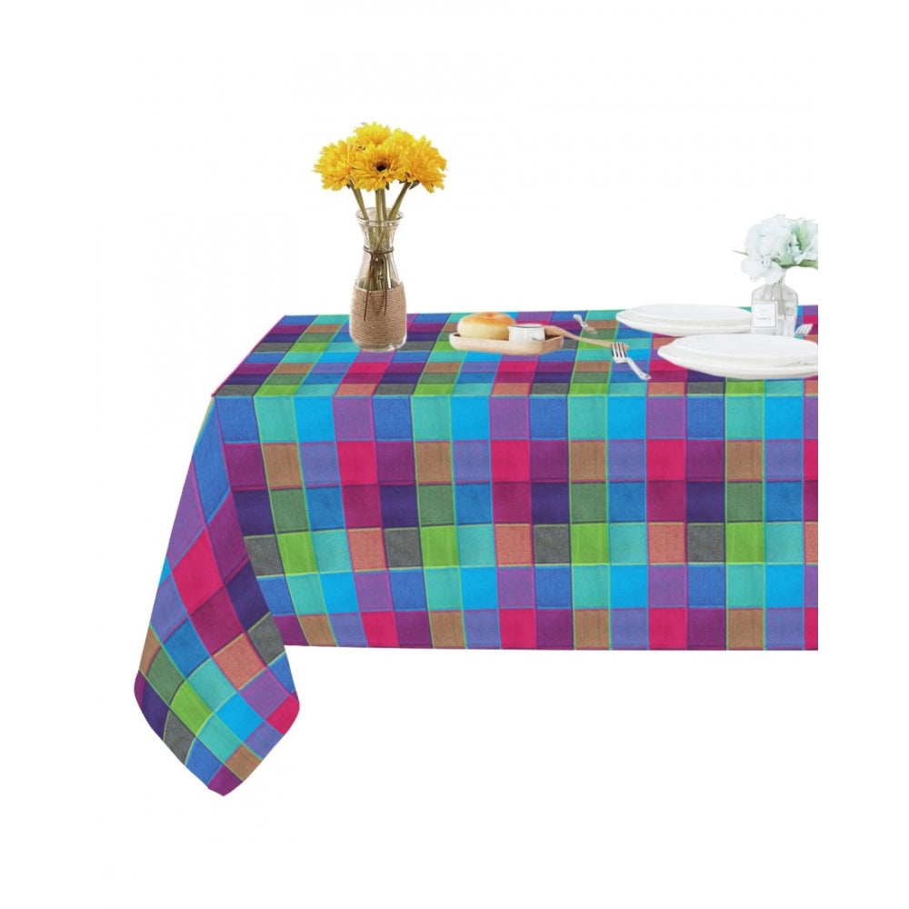 Generic Checkered Cotton Checks Table Cloth (Multicolor)