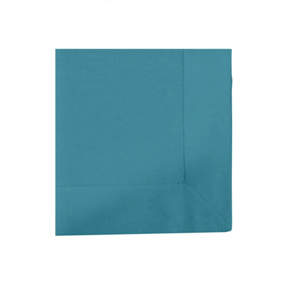 Roneclick Solid Cotton Napkins Sets (Turquoise Blue)