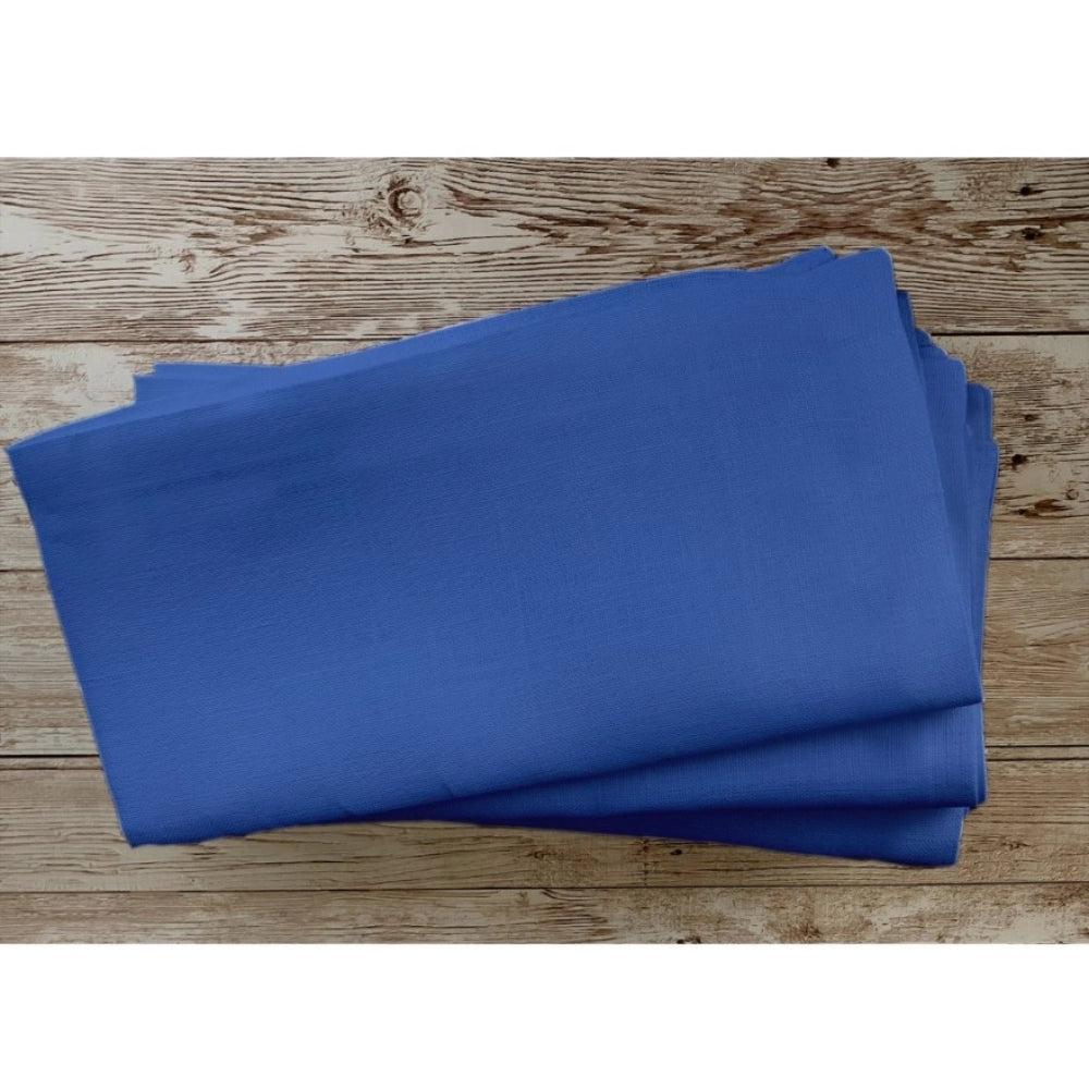 Roneclick Solid Cotton Napkins Sets (Royal Blue)