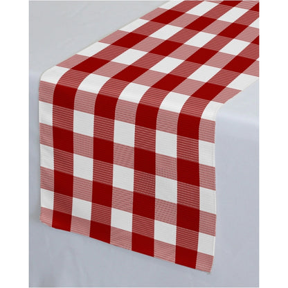 Generic Checkered Cotton Table Runners (Red)