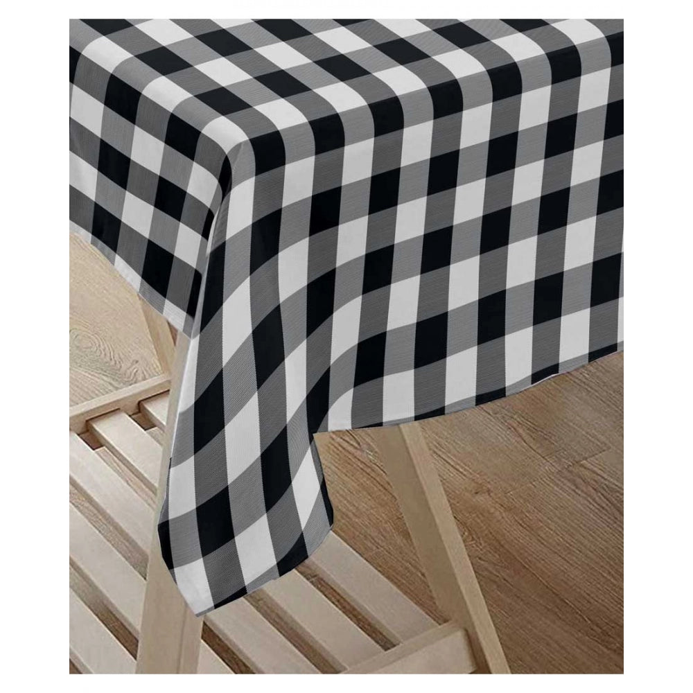 Generic Checkered Cotton Checks Table Cloth (Black)