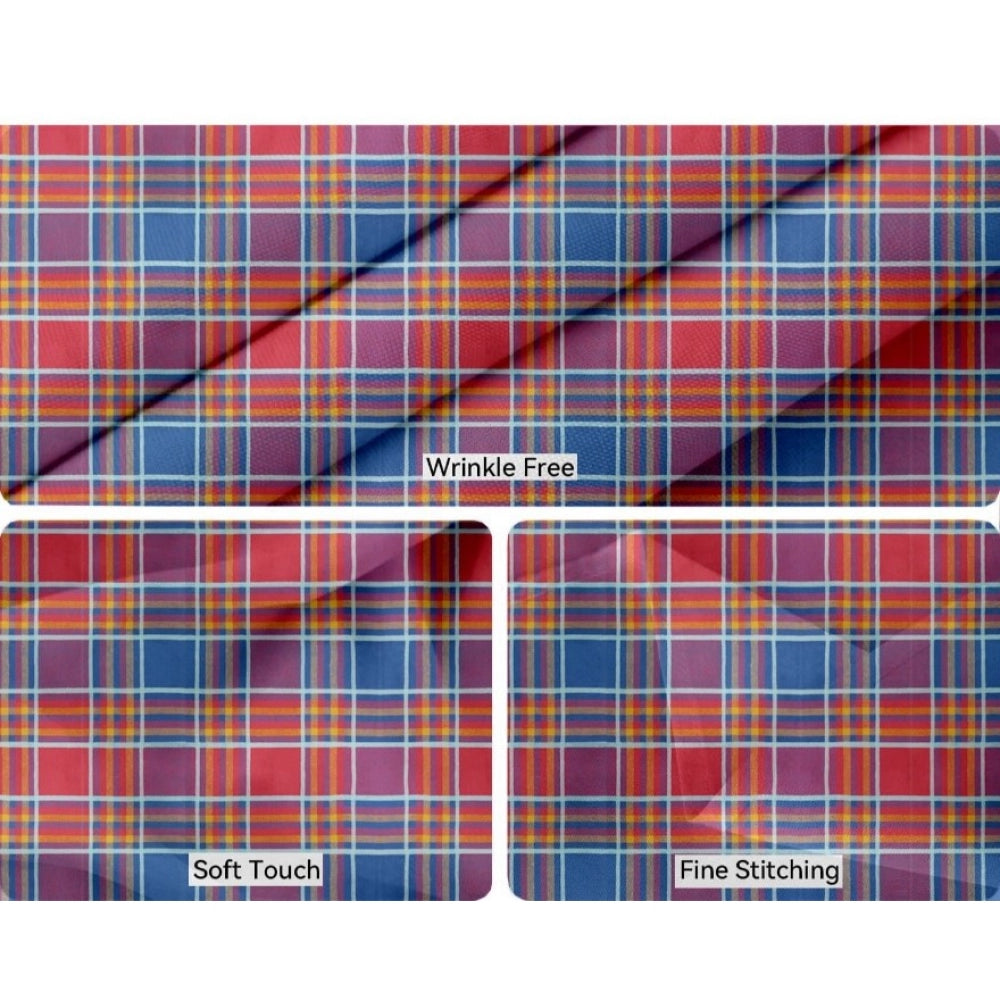 Generic Checkered Cotton Checks Table Cloth (Multicolor)