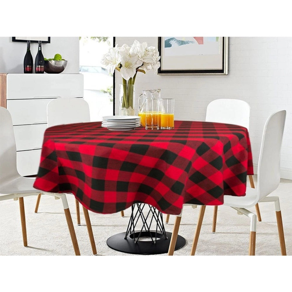 Generic Checkered Cotton Checks Table Cloth (Red &amp; Black)