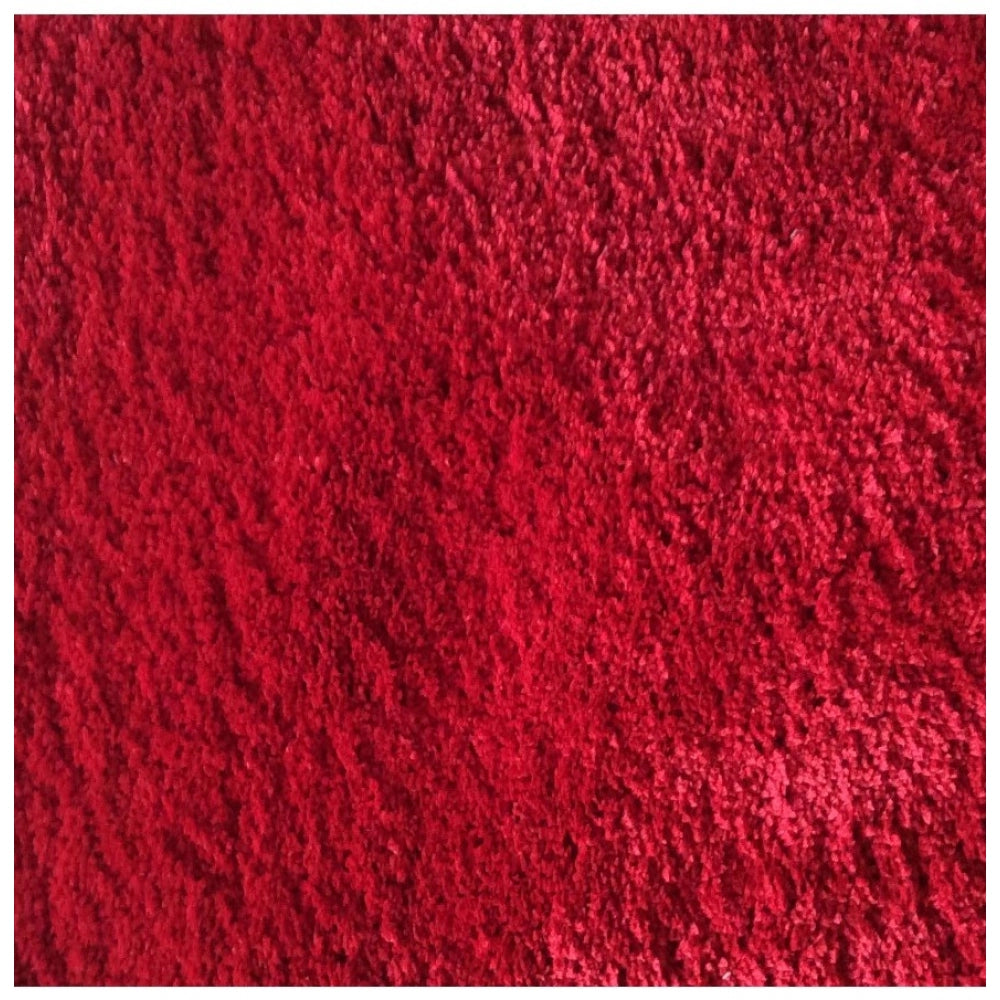 Roneclick Solid Polyester Bathmat (Red)