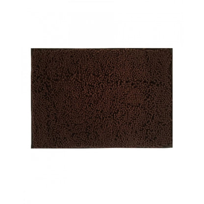 Roneclick Solid Polyester Bathmat (Brown)