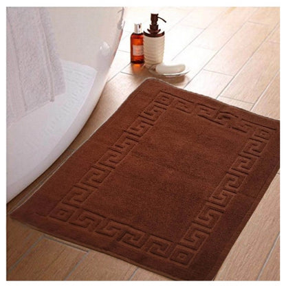 Roneclick Solid Cotton Hotel Bathmats (Brown)