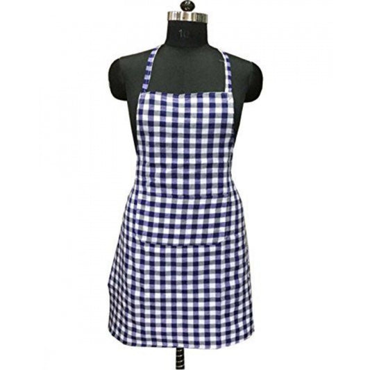 Roneclick Checked Cotton Aprons (Blue)