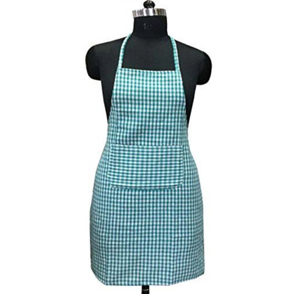 Generic Checkered Cotton Aprons (Green)