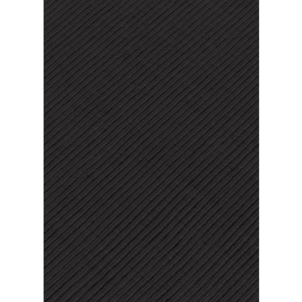 Roneclick Ribbed Cotton Place Mats Sets (Black)