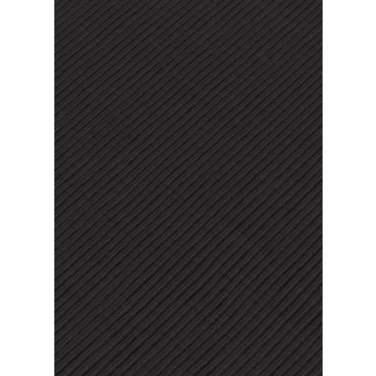 Roneclick Ribbed Cotton Place Mats Sets (Black)