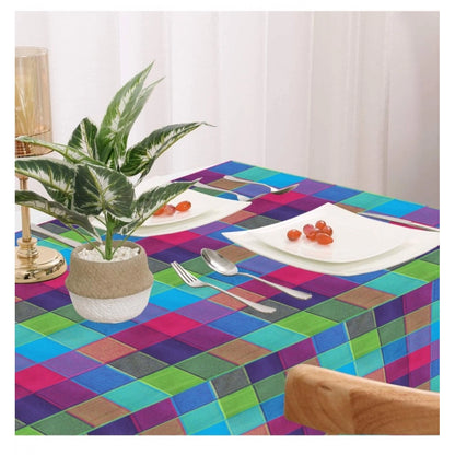 Generic Checkered Cotton Checks Table Cloth (Multicolor)