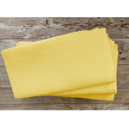 Roneclick Solid Cotton Napkins Sets (Yellow)