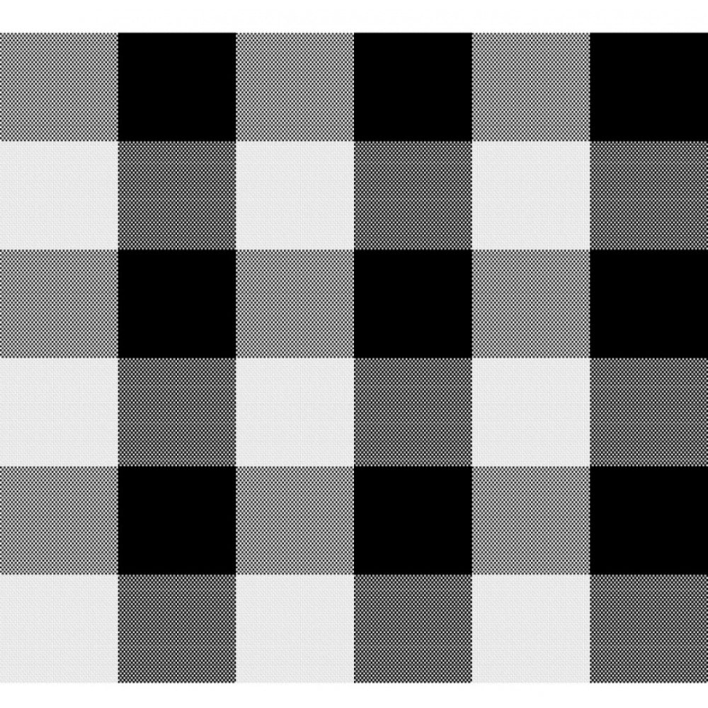 Generic Checkered Cotton Checks Table Cloth (Black)