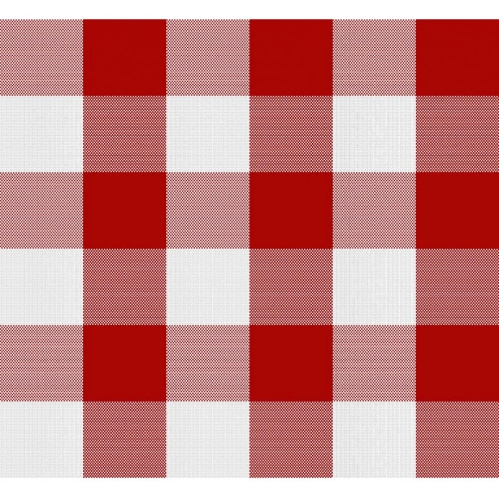 Generic Checkered Cotton Checks Table Cloth (Red)