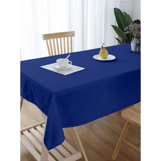 Roneclick Solid Cotton Plain Table Cloth (Blue)