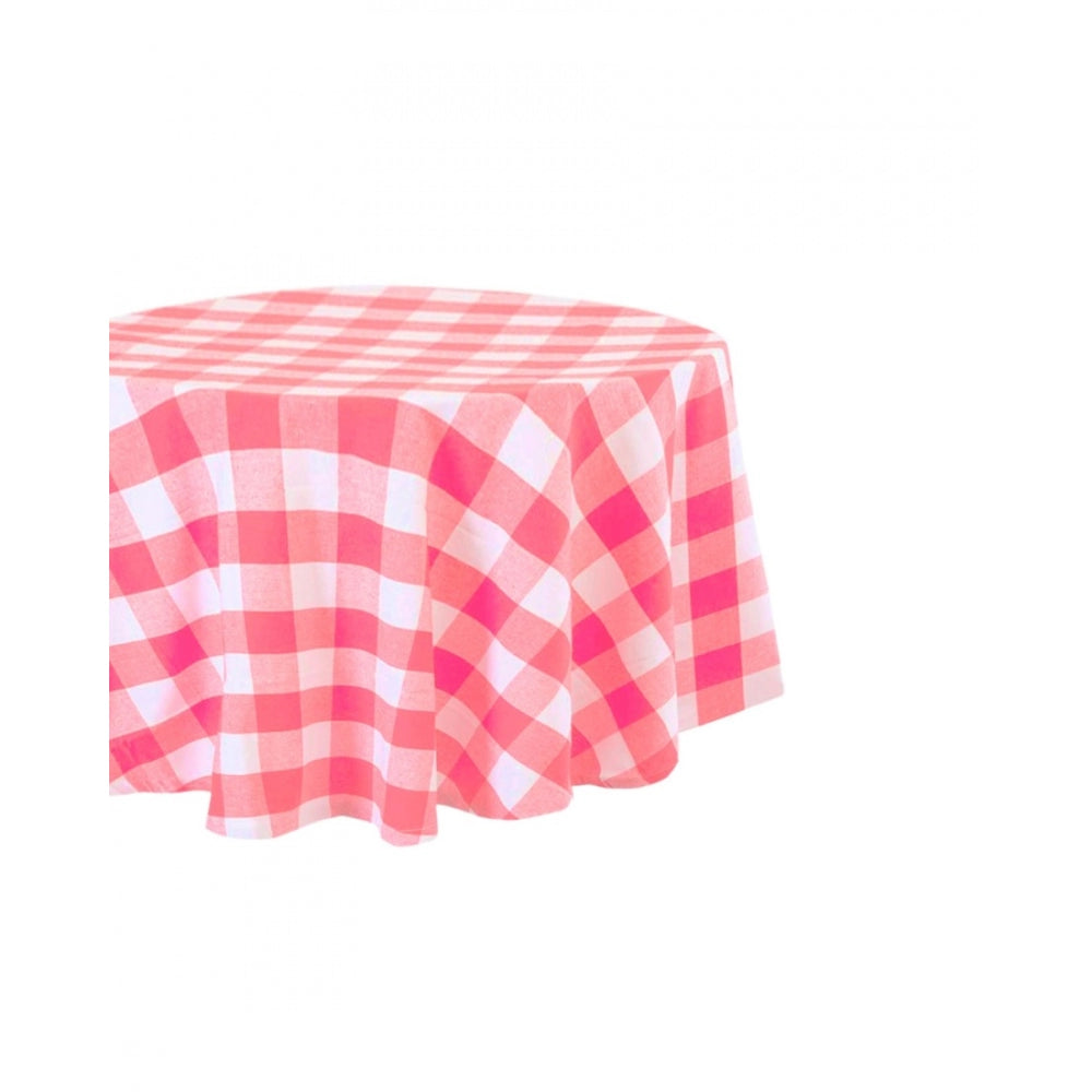 Generic Checkered Cotton Checks Table Cloth (Pink)