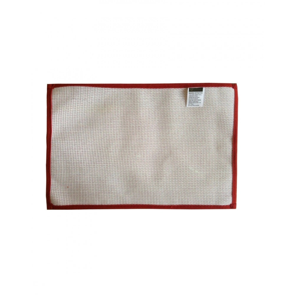 Roneclick Solid Polyester Bathmat (Red)