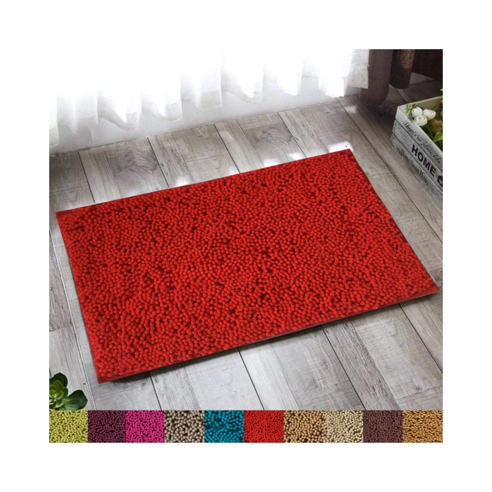 Roneclick Solid Polyester Bathmat (Red)