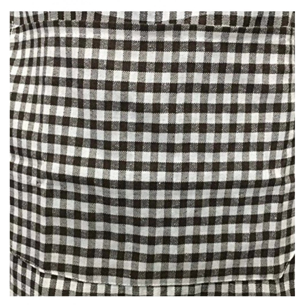 Generic Checkered Cotton Aprons (Brown)