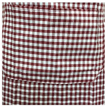 Generic Checkered Cotton Aprons (Maroon)