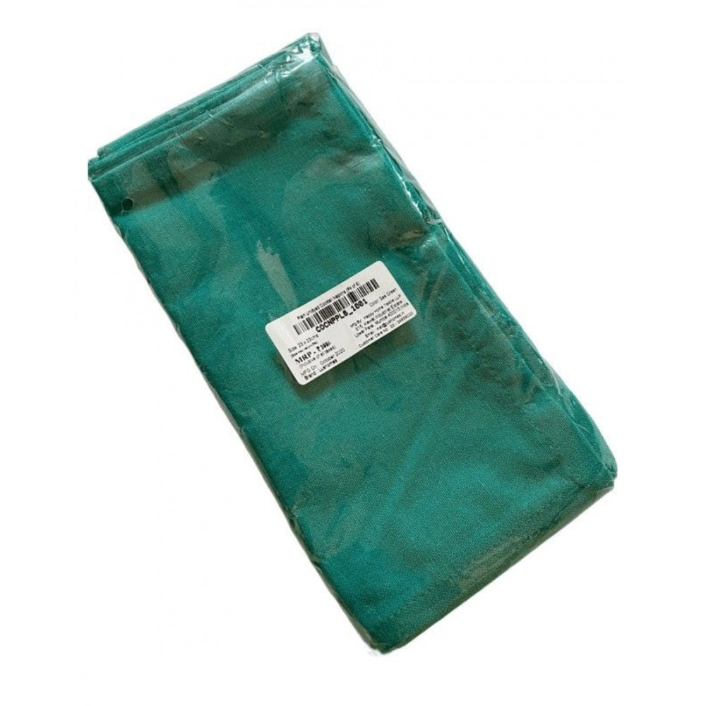 Roneclick Solid Cotton Napkins Sets (Green)