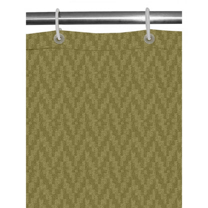 Roneclick Waves Polyester Plain Shower Curtains with Plastic Eyelets (Light Green)