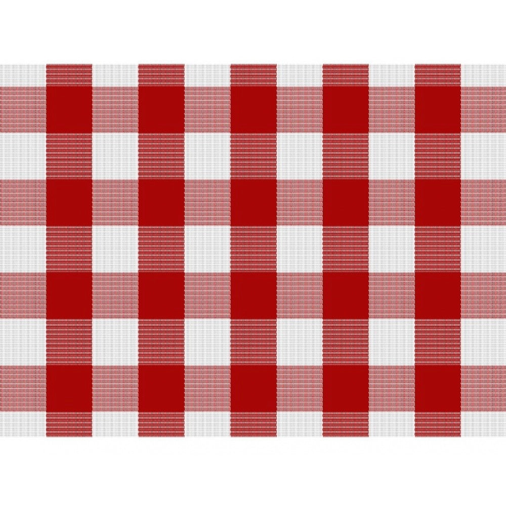 Generic Checkered Cotton Place Mats Sets (Red &amp; White)