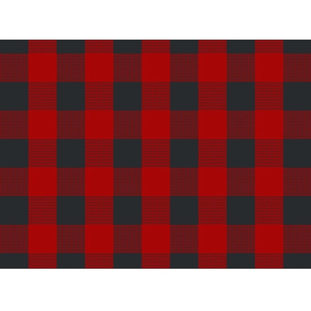 Generic Checkered Cotton Place Mats Sets (Red &amp; Black)