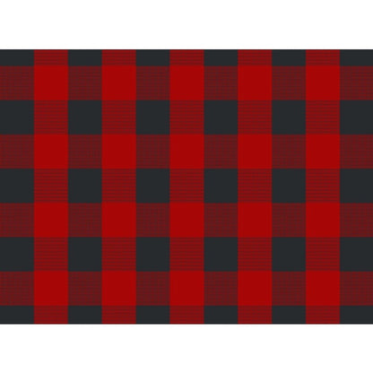 Roneclick Checked Cotton Place Mats Sets (Red &amp; Black)